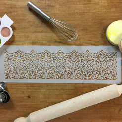 Victorian Lace Cake Stencil Border | C741 by Designer Stencils | Cake Decorating Tools |