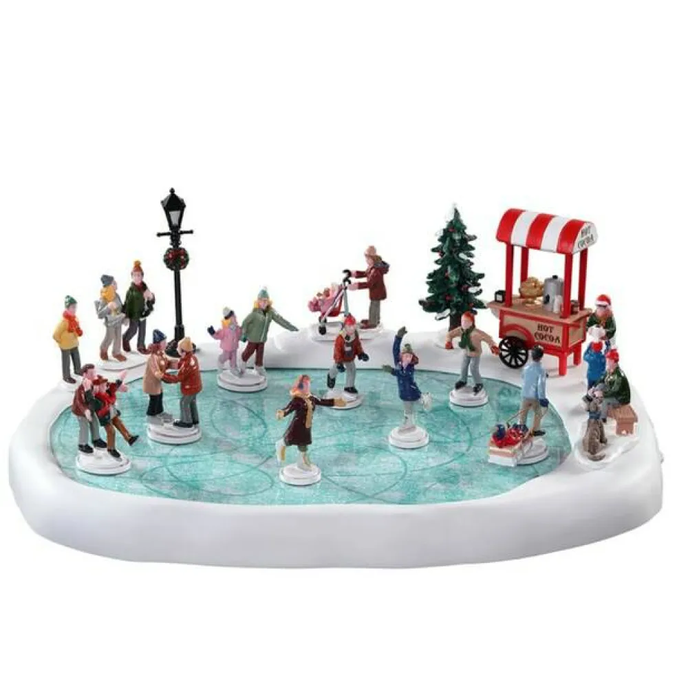 Village Skating Pond with Sound - Lemax