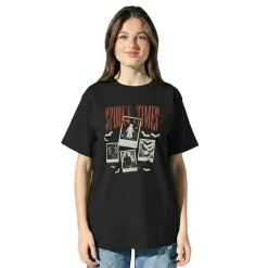 Vintage Black Spooky Times Adult T-Shirt