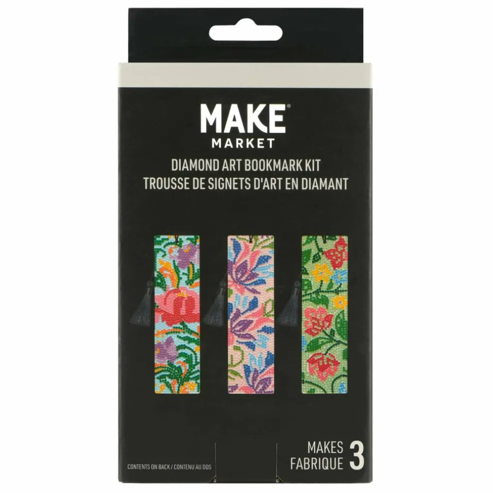 Vintage Floral Diamond Art Bookmark Kit by Make Market®