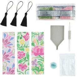Vintage Floral Diamond Art Bookmark Kit by Make Market®