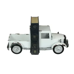 Vintage Pickup Truck Weathered Finish Metal Bookends