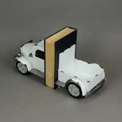 Vintage Pickup Truck Weathered Finish Metal Bookends