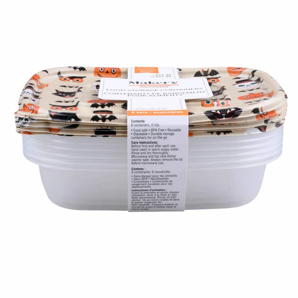 Vintage Spirits Food Storage Containers, 6ct. by Makery™