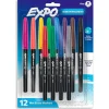 Vis-a-Vis Wet Erase Markers, Fine Point, Assorted, 12 Count