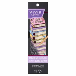 Vivid by Brea ReeseĀ® Book Stack Scratch Art Bookmark Kit