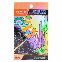 Vivid by Brea ReeseĀ® Funkyscape Mini Scratch Art Paper Pad