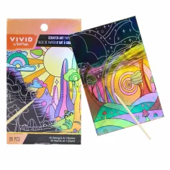 Vivid by Brea Reese® Funkyscape Mini Scratch Art Paper Pad