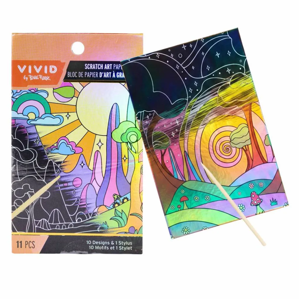Vivid by Brea Reese® Funkyscape Mini Scratch Art Paper Pad