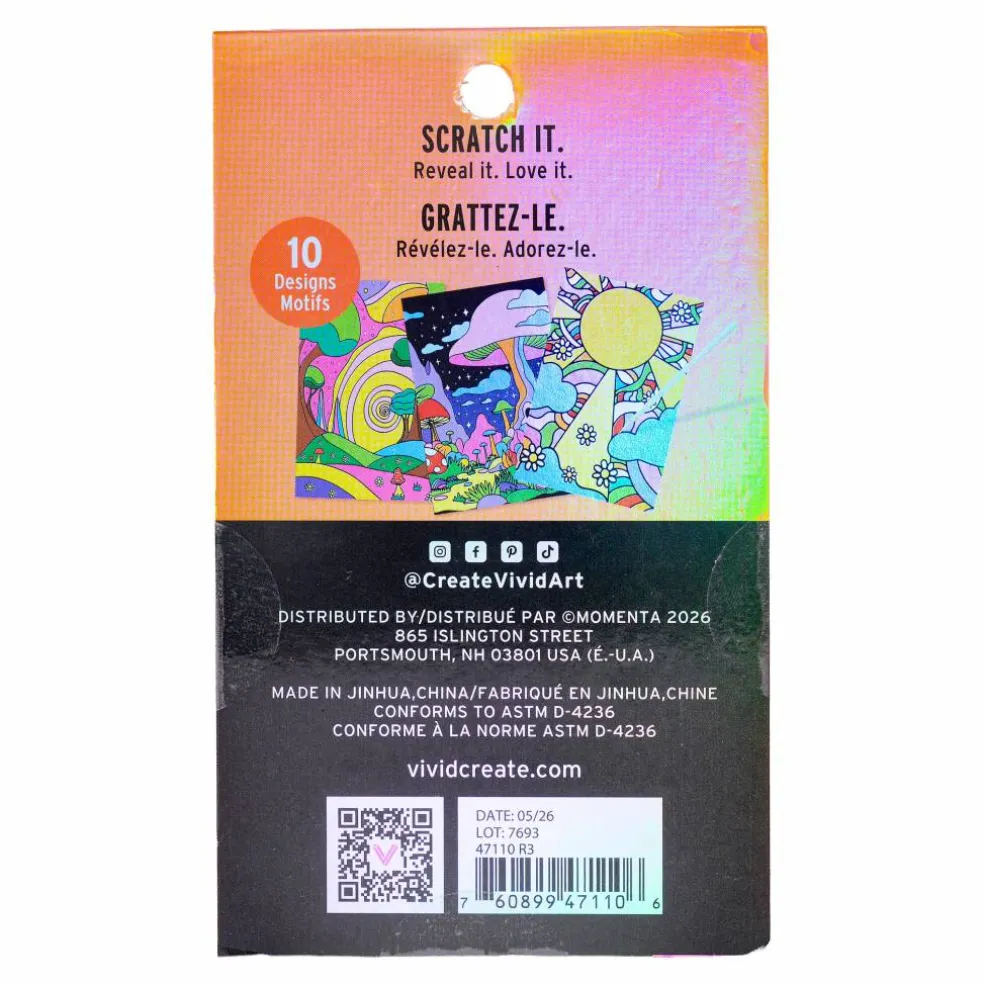 Vivid by Brea Reese® Funkyscape Mini Scratch Art Paper Pad