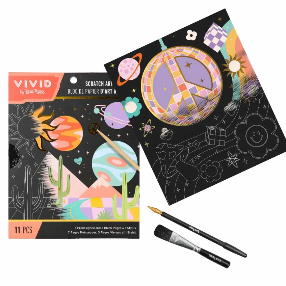 Vivid by Brea Reese® Groovy Scratch Art Pad