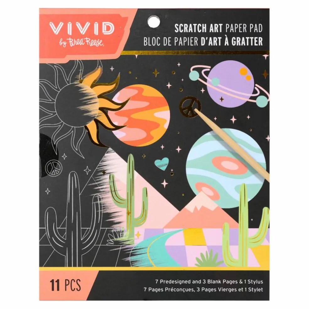 Vivid by Brea Reese® Groovy Scratch Art Pad