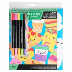 Vivid by Brea ReeseĀ® Kawaii Color-by-Number Marker Kit