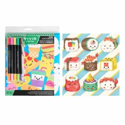 Vivid by Brea Reese® Kawaii Color-by-Number Marker Kit