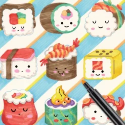 Vivid by Brea Reese® Kawaii Color-by-Number Marker Kit