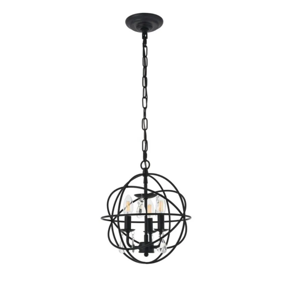 Wallace 3 light Matte Black Pendant