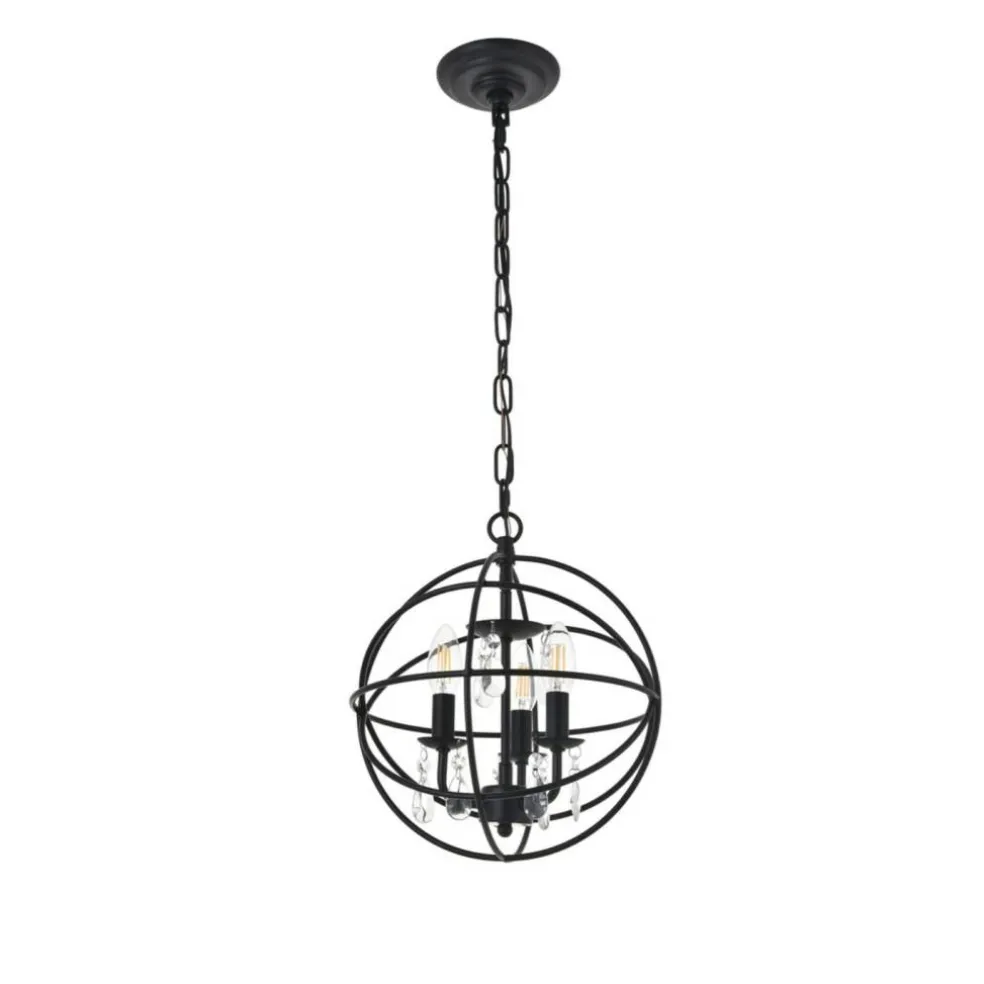 Wallace 3 light Matte Black Pendant