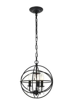 Wallace 3 light Matte Black Pendant