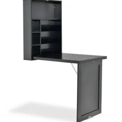 Wall Mounted Fold-Out Convertible Floating Desk Space Saver