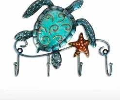Wall Mounted Key Holder Turtle Wall Hooks Iron Key Hook Rustic Wall Decorative Hook Living Room Bathroom Ornament