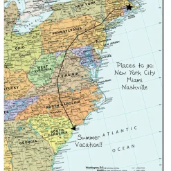 WallPops Dry Erase USA Map