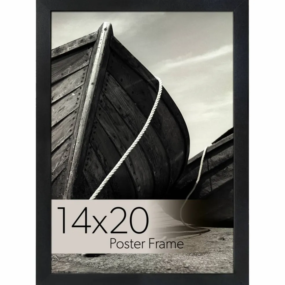 WallsThatSpeak Vertically or Horizontally Hanging Black Picture Frame, 6ct.
