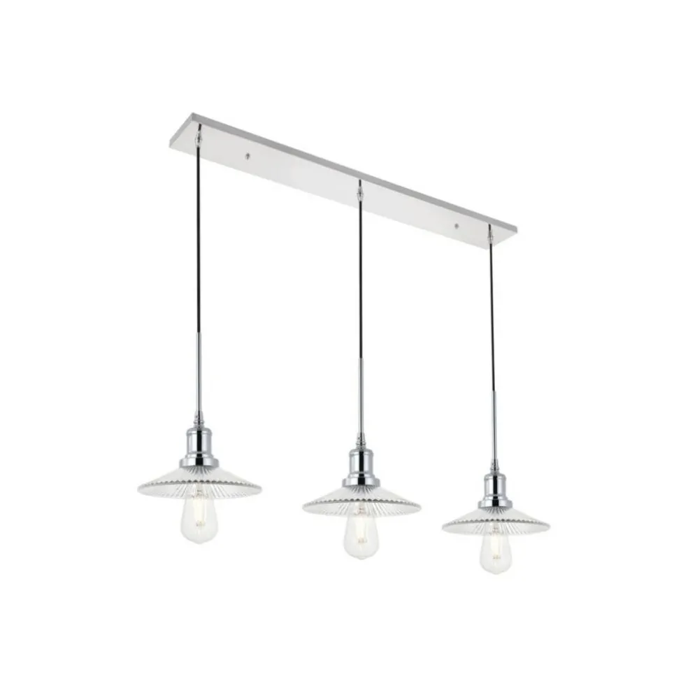 Waltz 3 light chrome Pendant