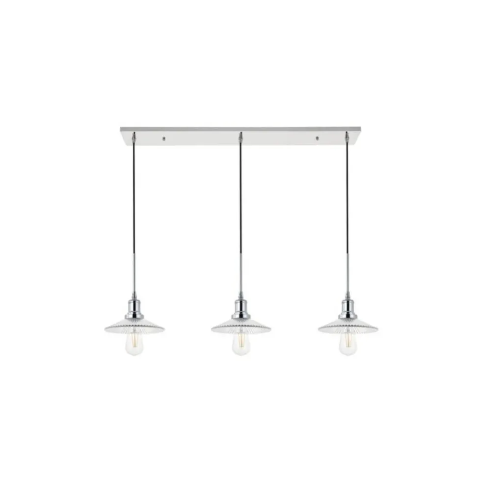 Waltz 3 light chrome Pendant