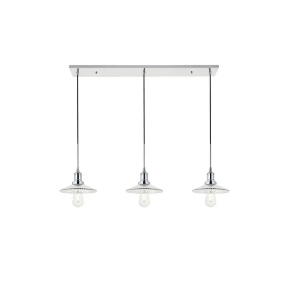 Waltz 3 light chrome Pendant