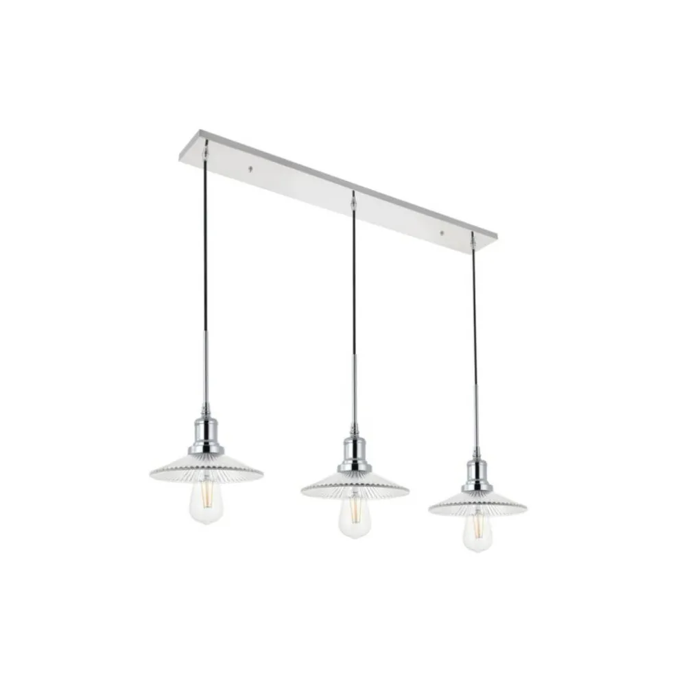 Waltz 3 light chrome Pendant