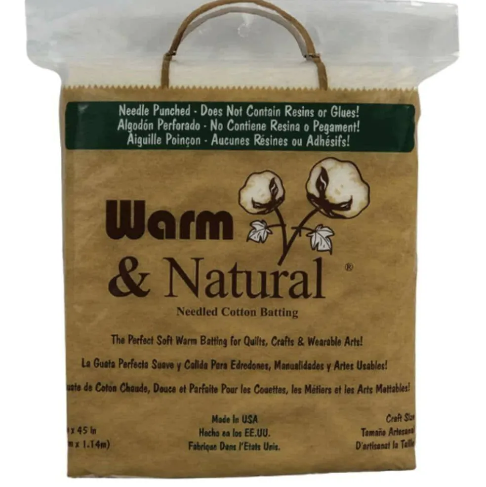 Warm & Natural® 34" x 45" Pre-Cut Craft Cotton Batting