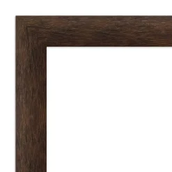 Warm Walnut Narrow Wood Framed Corkboard, White Cork