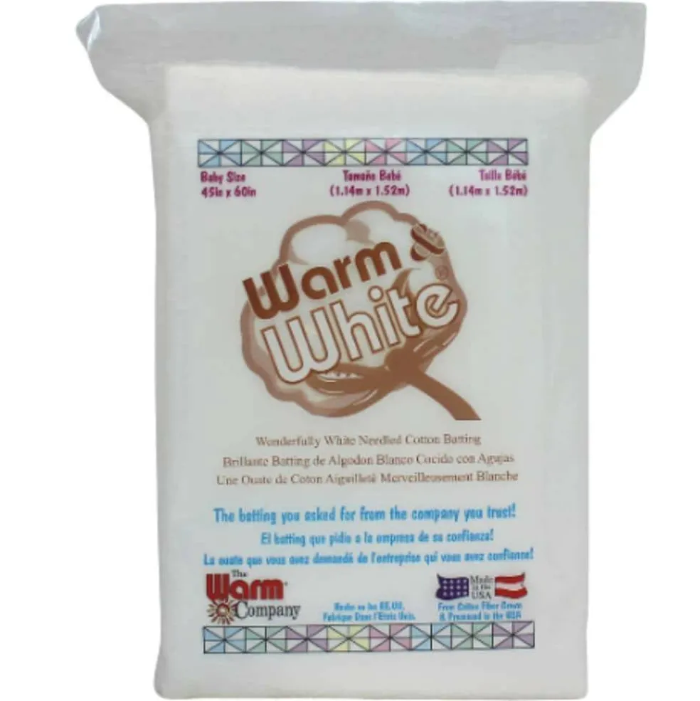 Warm & White® 45" x 60" Pre-Cut Baby Cotton Batting