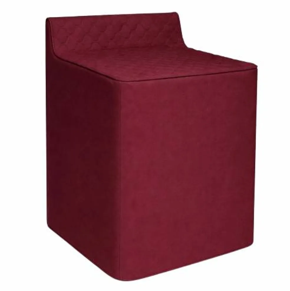 Washing Machine Cover Waterproof Quilted PEVA Zippered Heavy Duty Burgundy