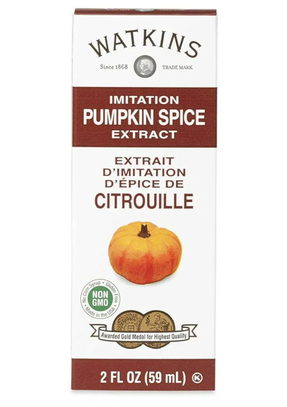 Watkins Imitation Pumpkin Spice Extract, 2 oz. Bottle