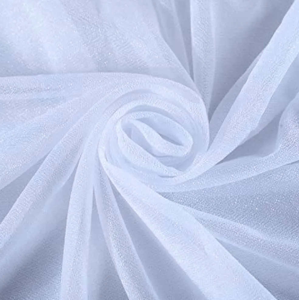 Wedding Arch Draping Fabric,2 Panel 28" x 19Ft White Wedding Arch Drapes Sheer Backdrop Curtain for Wedding Ceremony Party Ceiling Decor