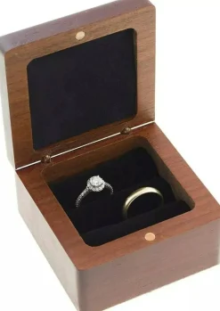 Wedding Ring Bearer Box, Mr & Mrs Wooden Ring Box, Engagement Ring Holder