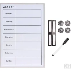 Weekly Planner Dry Erase Magnetic Framed Memoboard