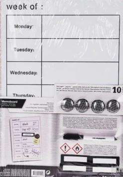 Weekly Planner Dry Erase Magnetic Framed Memoboard