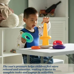 Weighted Sensory Compression Vest for Calming Deep Pressure Therapy and Sensory Integration in Autism, ADHD, and Special Needs Individuals