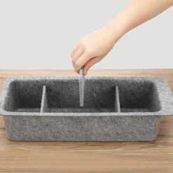 Welaxy Felt Adjustable 4 Slot Drawer Organizer Bin