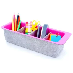 Welaxy Felt Adjustable 4 Slot Drawer Organizer Bin