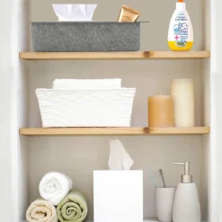 Welaxy Felt Adjustable 4 Slot Drawer Organizer Bin