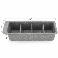 Welaxy Felt Adjustable 4 Slot Drawer Organizer Bin