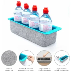 Welaxy Felt Adjustable 4 Slot Drawer Organizer Bin