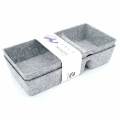 Welaxy Felt 2 Piece Divided Drawer Organizer Trays