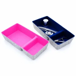 Welaxy Felt 2 Piece Divided Drawer Organizer Trays