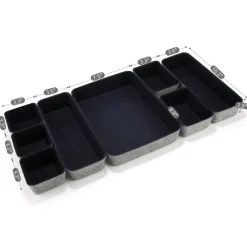 Welaxy Felt 8 Piece Drawer Organizer Tray Set