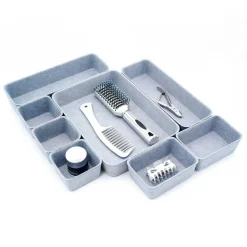 Welaxy Felt 8 Piece Drawer Organizer Tray Set
