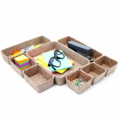 Welaxy Felt 8 Piece Drawer Organizer Tray Set